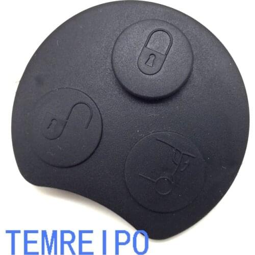 50pcs/lot Black 3 Button Car Key Silicon Button Rubber Pads Replacements For Benz Smart key