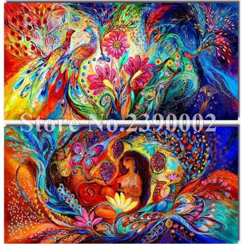 5D flower Peacocks Diamond Painting With Posters Pictures full Rhinestones Embroidery Diamond Mosaic Kit Cross Stitch Home Decor