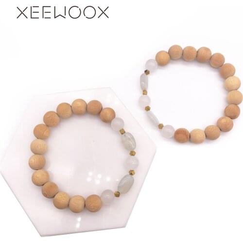 Boho Couple bracelet Candy color 2019 New Natural Stone Bracelet For Women Man beads jewelry Charm Gift