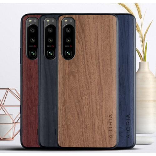 Case for Sony Xperia 5 III soft TPU silicone&Hard PC&wood PU leather skin covers coque fundas for Sony Xperia 5 III