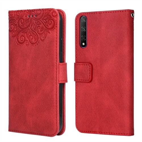 For Huawei Honor 20S Flower Embossing Case YAL-AL50 6.26'' Wallet Flip Leather Case for Huawei 20S Case