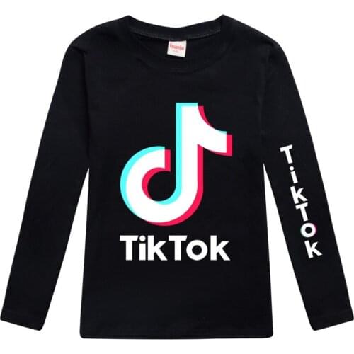 Kids Boys T-shirts Baby Long Sleeve Tops Children Spring Autumn Cotton Tik Tok Kids T-shirt Teenagers Girl T Shirts