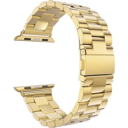 FEOOE Suitable for Apple Watch1/2/3/4 Watch Strap New Stainless Steel Metal Bracelet Watch LXY