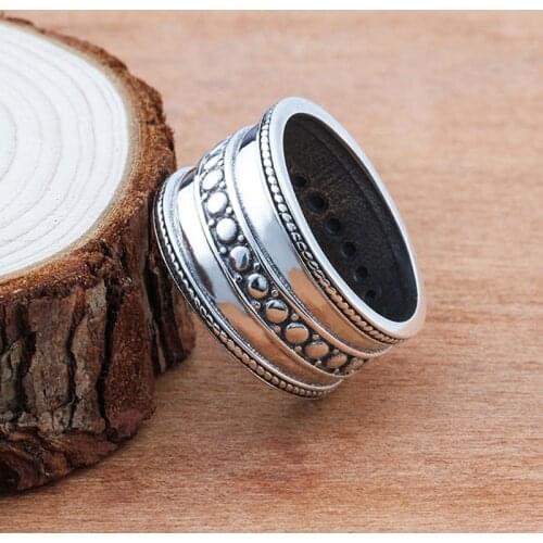 Classic Vintage Flower Edge Ring Fashion Women Stainless Steel Ring Wedding Bands Accessories Jewelry For Female Party Gift