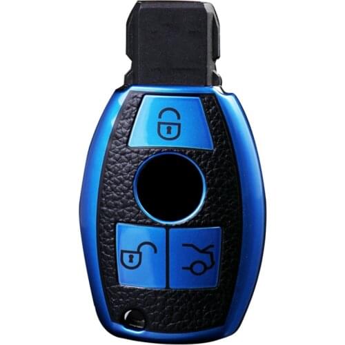 Leather Tpu Car Key Fob Protective Cover Case For Mercedes Benz And Cg M R S Class W204 W212 W176 Glc Cla Gla Amg Car Accessorie