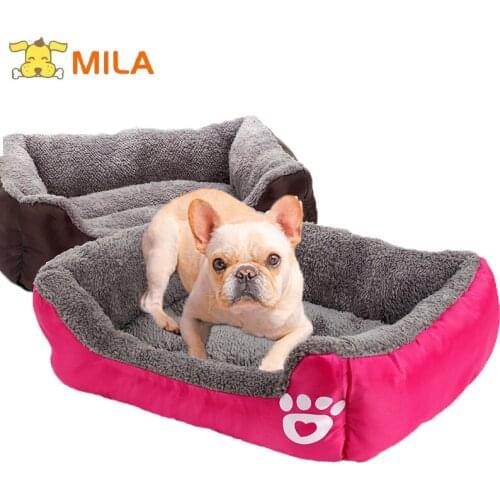Paw Dog Bed Pet Kennel Mat Cat Sofa Warm Supplies for Small Medium Large Soft Washable House Puppy Cotton Blanket Accessories