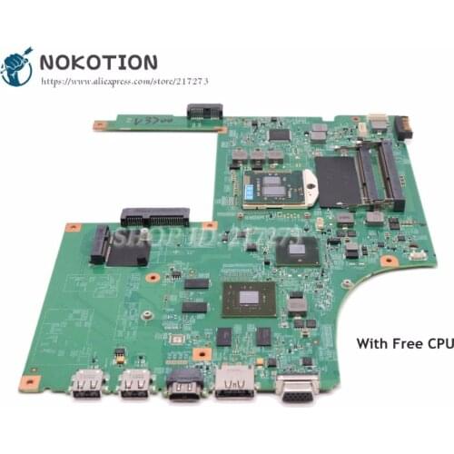 NOKOTION For Dell Vostro 3700 V3700 Laptop Motherboard 0K84TT CN-0K84TT 48.4RU06.011 Main Board GT330M 1GB Free CPU