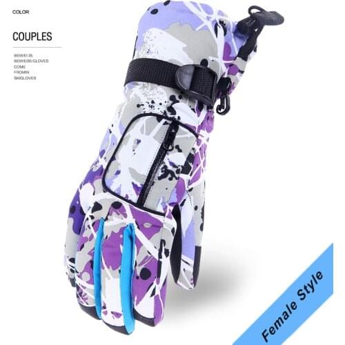 Fashion gloves men and women winter warm thick windproof waterproof cold cotton motorcycle riding ski winter