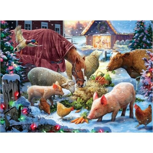 Counted Cross Stitch Kits Needlework Embroidery - 14 ct Aida DMC Color DIY Arts Handmade Home Decor - Holiday Dinner