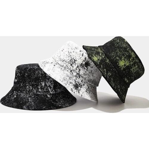 New Tie Dye Print Fisherman Hat Womens Bucket Hat For Men Outdoor Casual Harajuku Summer Panama Black Hip Hop Caps Bob Chapeau