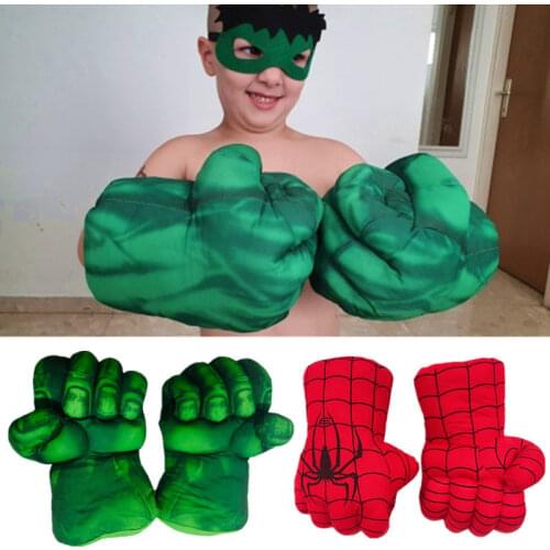 4 Colors Child Spider Superhero Plush Gloves Cosplay Game Props Kids Party Halloween/Carnival Birthday Gift Toy Fist
