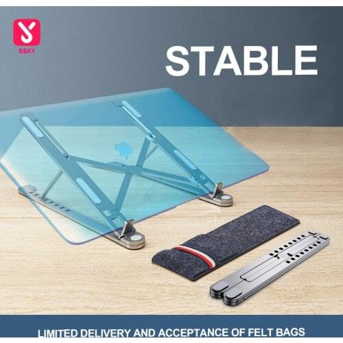 Laptop Stand Adjustable Universal Laptop Pad Aluminum Heat Sink Folding Stand Portable Tablet Stand for IPad MacBook Laptop