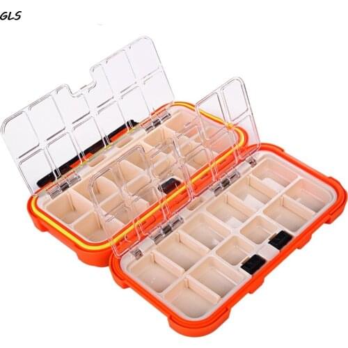 16.5x9.5x4.5cm Portable Fishing Tackle Boxes Multifunction Fishing Lures Container Box Fishing Gear Accessories