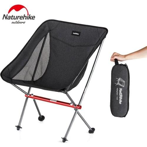 NatureHike New Camping Chairs Portable Collapsible Moon Chair Fishing BBQ Garden Stool Ultralight Folding Hiking Seat Load 150KG
