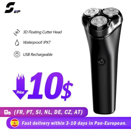Electric Shaver 3 Blade Portable Beard Trimmer 3D Floating Razor For Men Rechargeable Facial Epilator Hair Shaving Machine