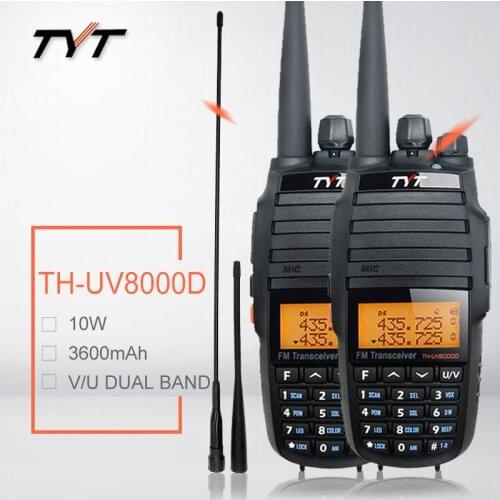 2PCS BAOFENG TYT TH-UV8000D walkie talkie 10W Upgrade Version Crossband Repeater Function VHF UHF TH UV8000D рация cb ham radio