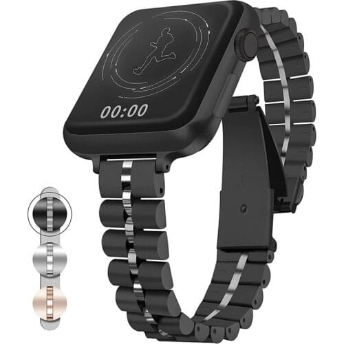 Metal stainless steel strap for Apple watch 6 5 4 SE 44mm 40mm Woman Comfortable Bracelet Band for iwatch series 3 2 42mm 38mm