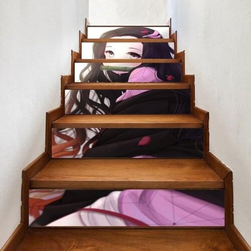 Self Adhesive a Cute Anime Girl Wallpapers Renovation DIY PVC Stickers Stair Waterproof Home Decoration Decal Print Art Picture
