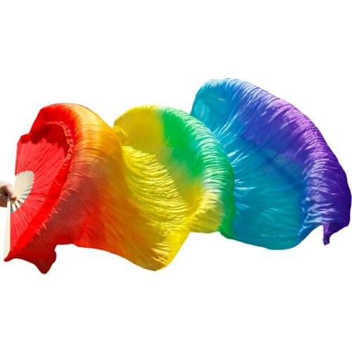 Silk Fan Product Stage Performance Props 100% Silk Dance Fan Veil Color Ladies Belly Dance Fan 1pc Left Hand Belly Dance New