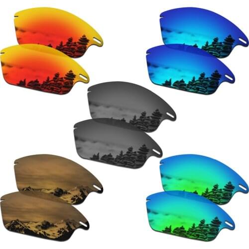 SmartVLT 5 Pairs Polarized Sunglasses Replacement Lenses for Oakley Fast Jacket - 5 Colors