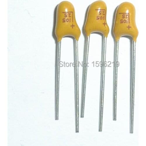 50pcs Tantalum capacitor 1uF 25V Brand New 25V1uF DIP Radial