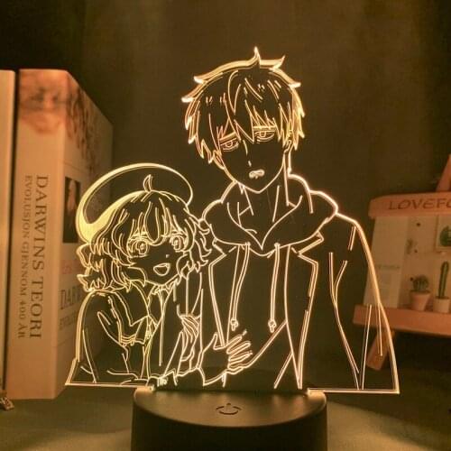 In/Spectre Led Night Light Anime Lamp Kotoko for Bedroom Decor Nightlight Kids Children Birthday Gift Kyokou Suiri Light Kuro