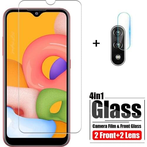 Protective Glass for Samsung Galaxy A01 A10 A11 Camera Len Tempered Glass On For Samsung M01 M10 M11 Screen Protective Film HD