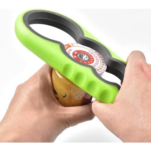 1Pc Can Jar Lid Opener Multi Purpose Non-slip Twist Cap Bottle Launcher Grip Wrench Screw Jam Bottle Opener Kitchen Gadge