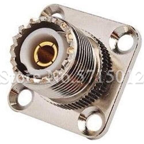 1Pcs UHF/SMA-KKF Ultra High Frequency SL16 Famale Head with 25mm Flange Four-hole Fixed Turn to SMA Famale Head Plug RF Adaptor