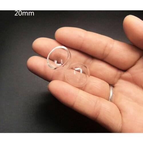 20mm mini half glass globe dome cover locket vial pendant half round glass wish bottle vial pendant fashion accessories 20pcs