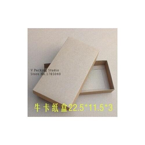 22.5*11.5*3cm Brown Wallet paper box/ Gift Wrapping/ Long wallet/ Silk scarf /food tea boxes 100pcs/lot DHL