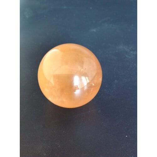 40MM natural orange Calcite Sphere Crystal quartz Ball Chakra Healing rock Reiki Stone Carving Crafts with stand
