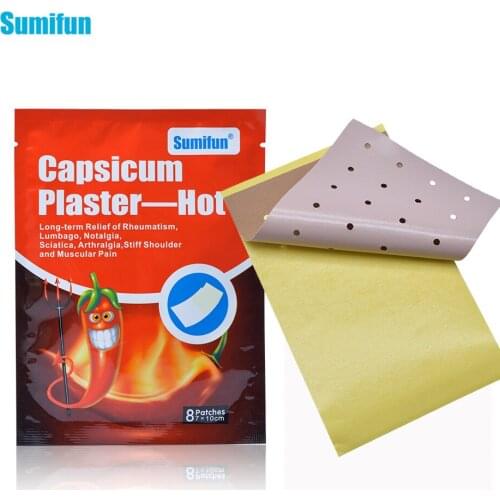 Sumifun 64Pcs Capsicum Plaster Pain Relief Patch Back/Neck/Shoulder Knee Chinese Herbal Medical Joint Arthritis Patch D0675