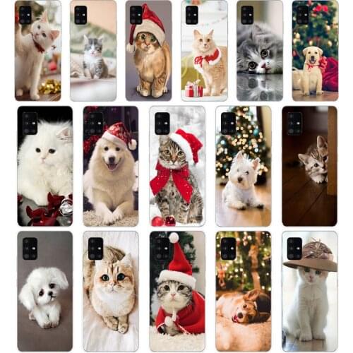 95SD New Year Gifts Cute Cats Soft Silicone Tpu Cover phone Case for Samsung Galaxy A01 A10 A31 A40 A41 A51 A71 A70 2019