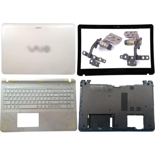 White Laptop Case LCD Back Cover/Hinges/Palmrest/Bottom case For Sony Vaio SVF15 SVF152 SVF153 SVF152A23T SVF15 FIT15 Notebook