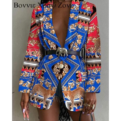 Chain Baroque Retro Print Shawl Collar Flap Detail Single Button Blazer Turn-down Collar Elegant Abstract Graphic Work Coat