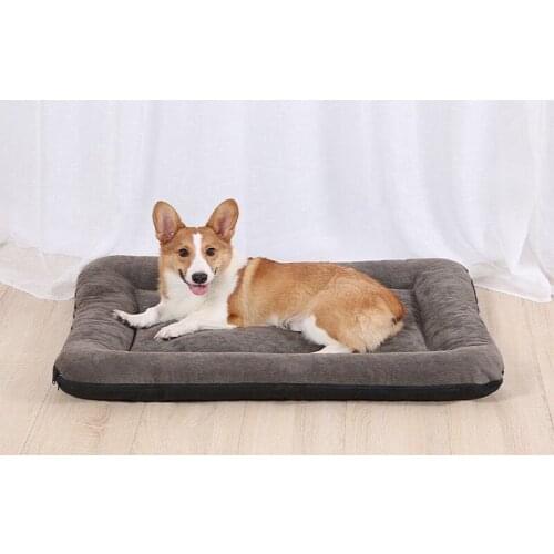 Large Pet Dog Beds Corduroy Soft Warm Sofa Cushion Cat Nest Waterproof Bottom Removable Washable Sleeping Mat Dog Accessories