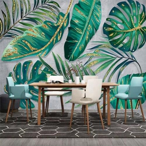 Beibehang custom Small clear leaves photo wallpaper for living room decoration bedroom decor mural wall sticker TV background