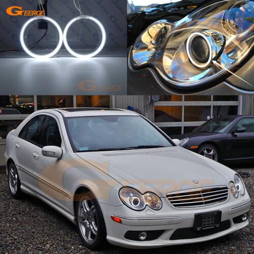 For Mercedes Benz C CLASS W203 C230 C320 C350 C55 C32 2001-2007 Xenon headlight Ultra bright CCFL Angel Eyes Halo Ring Day Light