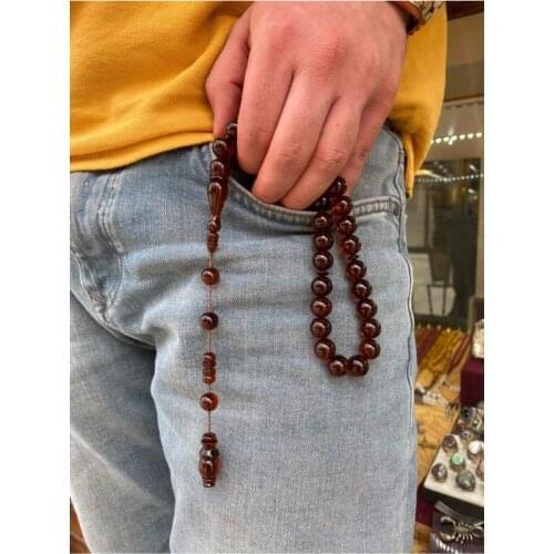 Master System Flagellate Powder Amber Prayer beads Material: Compressed Pres Amber · Tassel: master system