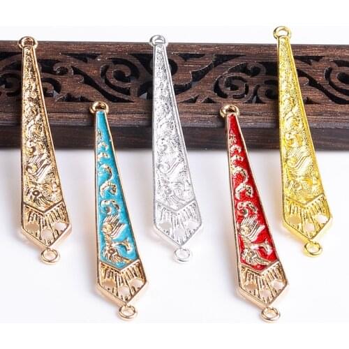 10 Pieces/Lot 74*14mm Ancient Style Metal Pendant Connector DIY Jewelry Findings