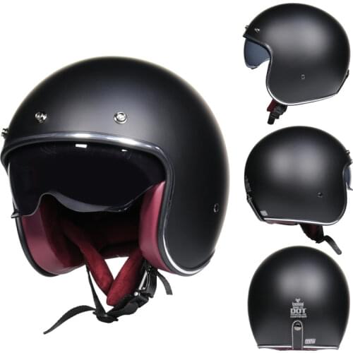 Motorcycle Helmet Half DOT Certification Vintage Retro Open Face Capacete Motorbike Riding Small Shell Sunscreen Lightweight