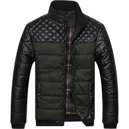 Men NEW winter spring thick Mens Jackets and Coats PU Leather Coat Patchwork Designer Fashion Mens Jackets Outerwear