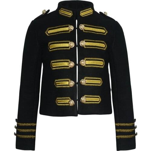 My Chemical Romance Costume Top Girls Military Black Jacket Coat Women Steam Pumk Jacket Top L321