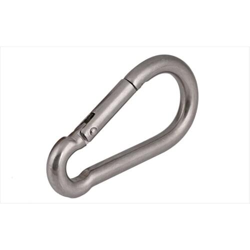 Stainless Steel Rock Climbing Safety Buckle Quick Hanging Mountaineering Buckle Quick/Slow Falling Safety Spring Buckle 2PCS