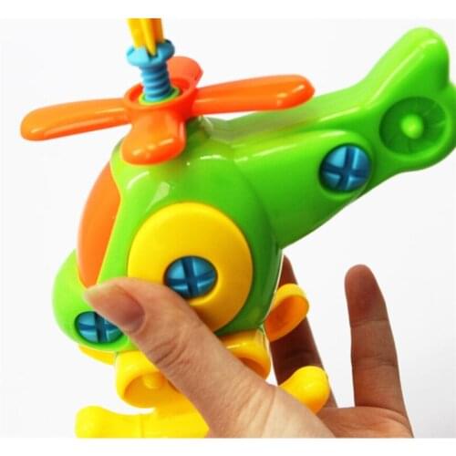 Educational Toys Kids Disassembly Assembly Cartoon Toy Aircraft for Gift Baby Children Airplane Puzzle
