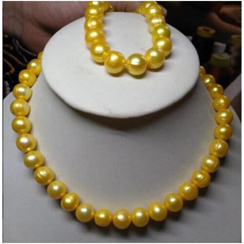 HOT AAA 10-11 MM SOUTH PEARL NECKLACE 18" BRACELET 8"