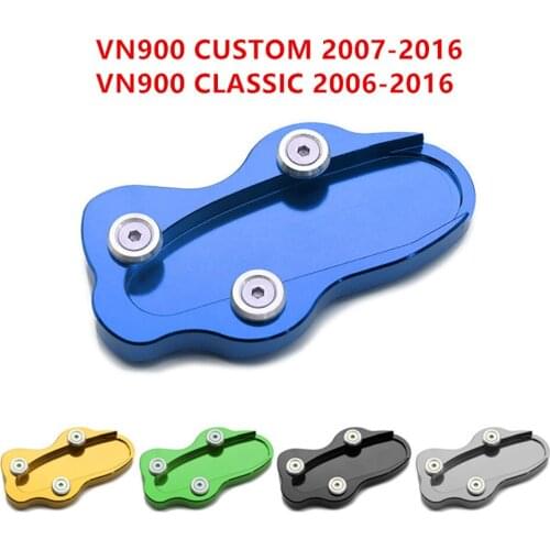 Motorcycle Kickstand Foot Side Stand Extension Enlarge Pad Support Plate For Kawasaki VN900 Classic Custom 2007-2015