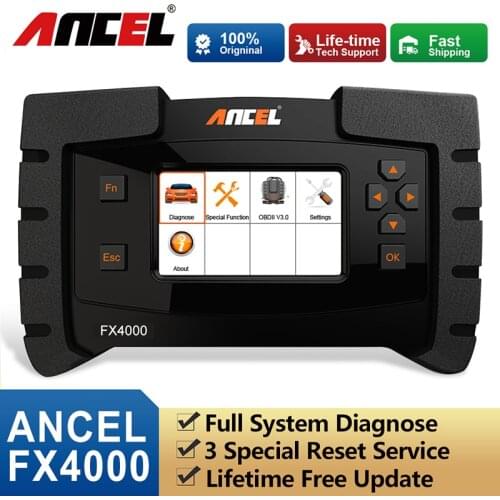 ANCEL FX4000 OBD2 Code Reader Full System Engine SRS SAS EPB BMS Oil Reset ABS Automotive OBD Diagnostic Tool Free Update