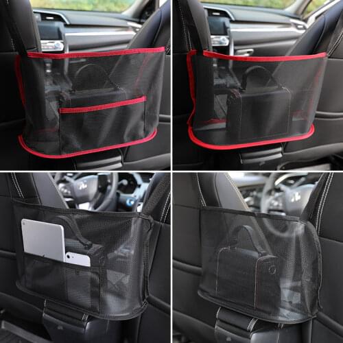 Car Net Pocket Handbag Holder Car Seat Storage Between Seat Storage Pet Net Barrier Dog Net Barrier Auto Interior Accessories